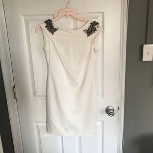 White dress with shoulder detailing